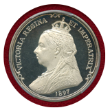 【SOLD】イギリス 1897年 銀メダル ヴィクトリア女王即位60周年記念 PR64+DCAM
