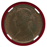 イギリス 1893年 ペニー 銅貨 ヴィクトリア バンヘッド NGC MS64BN
