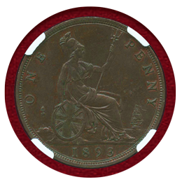 イギリス 1893年 ペニー 銅貨 ヴィクトリア バンヘッド NGC MS64BN
