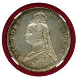 イギリス 1887年 4シリング銀貨 ヴィクトリア ジュビリーヘッド NGC MS64
