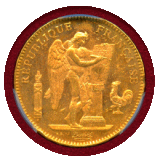 【SOLD】フランス 1904A 50フラン 金貨 エンジェル PCGS MS63