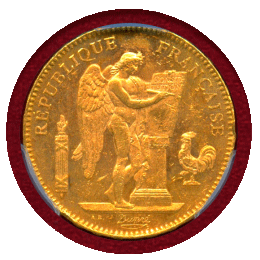 【SOLD】フランス 1904A 50フラン 金貨 エンジェル PCGS MS63