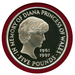 【SOLD】イギリス 1999年 5ポンド 銀貨 ダイアナ PCGS PR69DCAM