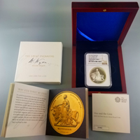【SOLD】イギリス 2019年 5ポンド 銀貨 ウナとライオン NGC PF69UC