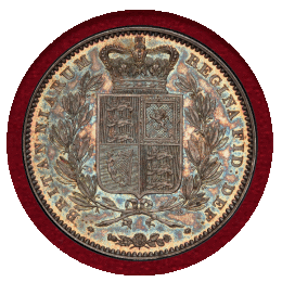 イギリス 1839年 クラウン 銀貨 ヴィクトリア ヤングヘッド PCGS PR64+