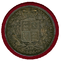 イギリス 1839年 クラウン 銀貨 ヴィクトリア ヤングヘッド PCGS PR64+