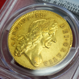 イギリス 1682年 5ギニー 金貨 チャールズ2世 PCGS AU50