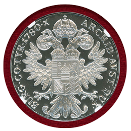 【SOLD】オーストリア (1780) ターラー 銀貨 マリアテレジア リストライク PF69