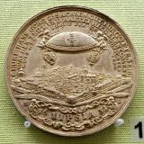 1631年 ドイツ ライプツィヒ 銀メダル ライプツィヒ条約記念 都市景観