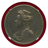 イギリス (1702)  アン女王即位記念銀メダル NGC AU58