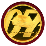 イギリス 2020年 100ポンド 金貨 Pay Attention 007 NGC PF70UC