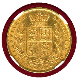 イギリス 1853年 ソブリン 金貨 ヴィクトリア ヤングヘッド NGC MS60