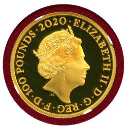 イギリス 2020年 100ポンド 金貨 デヴィッド・ボウイ NGC PF70UC FR