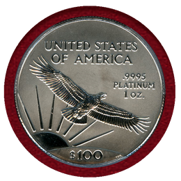 アメリカ 1998年 $100 プラチナ貨 自由の女神 PCGS MS69