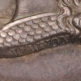 イギリス 1833年 アート・ソサエティ 銀メダル W.WYON PCGS AU55