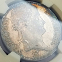フランス 1812M 5フラン 銀貨 ナポレオン1世 NGC AU DETAILS