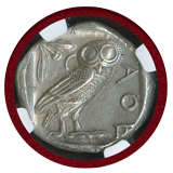 【SOLD】古代ギリシャ アッティカ アテネ 440-404BC 4ドラクマ銀貨 NGC MS
