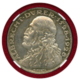 ドイツ 1928年 アルブレヒト・デューラー没後400周年記念銀メダル NGC MS64