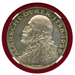 ドイツ 1928年 アルブレヒト・デューラー没後400周年記念銀メダル NGC MS64
