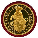 イギリス 2018年 £100 クイーンズビースト ブラックブル NGC PF70UC FR
