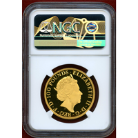 イギリス 2018年 £100 クイーンズビースト ブラックブル NGC PF70UC FR