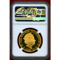 イギリス 2020年 £100 クイーンズビースト ホワイトライオン NGC PF70UC ER