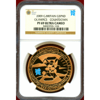 イギリス 2009年 5ポンド 金貨 ロンドンオリンピックカウントダウン NGC PF69UC