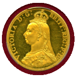 【SOLD】イギリス 1887年 2ポンド 金貨 ヴィクトリア ジュビリーヘッド PR63DCAM