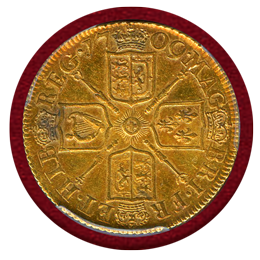 イギリス 1709年 ギニー 金貨 アン女王 PCGS AU58