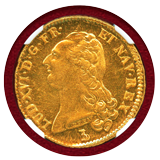 フランス 1786T 2ルイドール 金貨 ルイ16世 NGC MS64PL