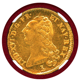 フランス 1786T 2ルイドール 金貨 ルイ16世 NGC MS64PL