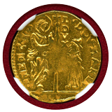 イタリア ヴェネチア 1789-97年 ゼッキーノ 金貨 ルドヴィーコ・マニン NGC MS63