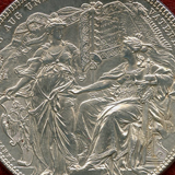 【SOLD】オーストリア 1880年 2フローリン 銀貨 第一回連邦射撃祭 UNC Detail