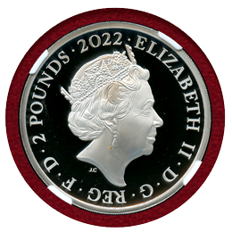 イギリス 2022年 2ポンド 銀貨 ジェームズ1世 NGC PF70UC ER
