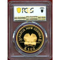 【SOLD】パプアニューギニア 2020年 500キナ 金貨 極楽鳥 PCGS PR70DCAM