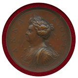イギリス 1711年 銅メダル アン女王 ブシャン包囲戦 NGC AU58BN