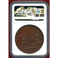 イギリス 1711年 銅メダル アン女王 ブシャン包囲戦 NGC AU58BN