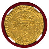 フランス (1515-47) エキュドール金貨 フランソワ1世 NGC MS64