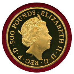 イギリス 2021年 £500(5オンス) 金貨 PROOF クイーンズビースト コンプリーター