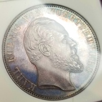 ドイツ ヴュルテンベルク 1871年 2ターラー 銀貨 ウルム大聖堂修復記念 NGC PF64