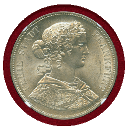 ドイツ フランクフルト 1861年 2ターラー 銀貨 フランコニア NGC MS64