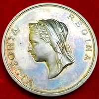 イギリス 1884年 ヴィクトリア 銀メダル 国際健康展 PCGS SP64
