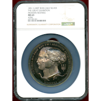 【SOLD】イギリス 1851年 銀メダル ロンドン万国博覧会記念 NGC MS63