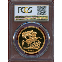 【SOLD】イギリス 1980年 5ポンド 金貨 エリザベス2世 PCGS PR68DCAM
