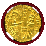 ギリシャ ヒオス (1421-36) ダカット 金貨 フィリッポ マリア ヴィスコンティ MS63
