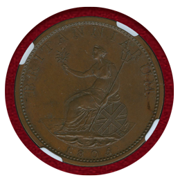 イギリス 1805年 ペニー 銅貨 プルーフ リストライク ジョージ3世 NGC PF65BN