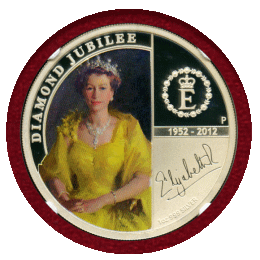 オーストラリア 2012P $1 銀貨 エリザベスⅡ ダイヤモンドジュビリー NGC PF70UC