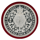 イギリス 2023年 2オンス5ポンド 銀貨 チャールズ国王戴冠記念 NGC PF70UC FR