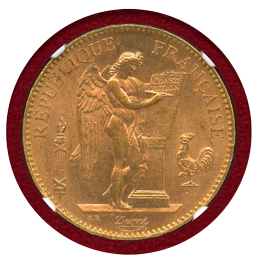 【SOLD】フランス 1911A 100フラン金貨 エンジェル立像 NGC MS63