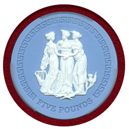 トリスタンダクーニャ 2018年 5ポンド WEDGWOOD 陶貨 スリグレ PCGS MS69